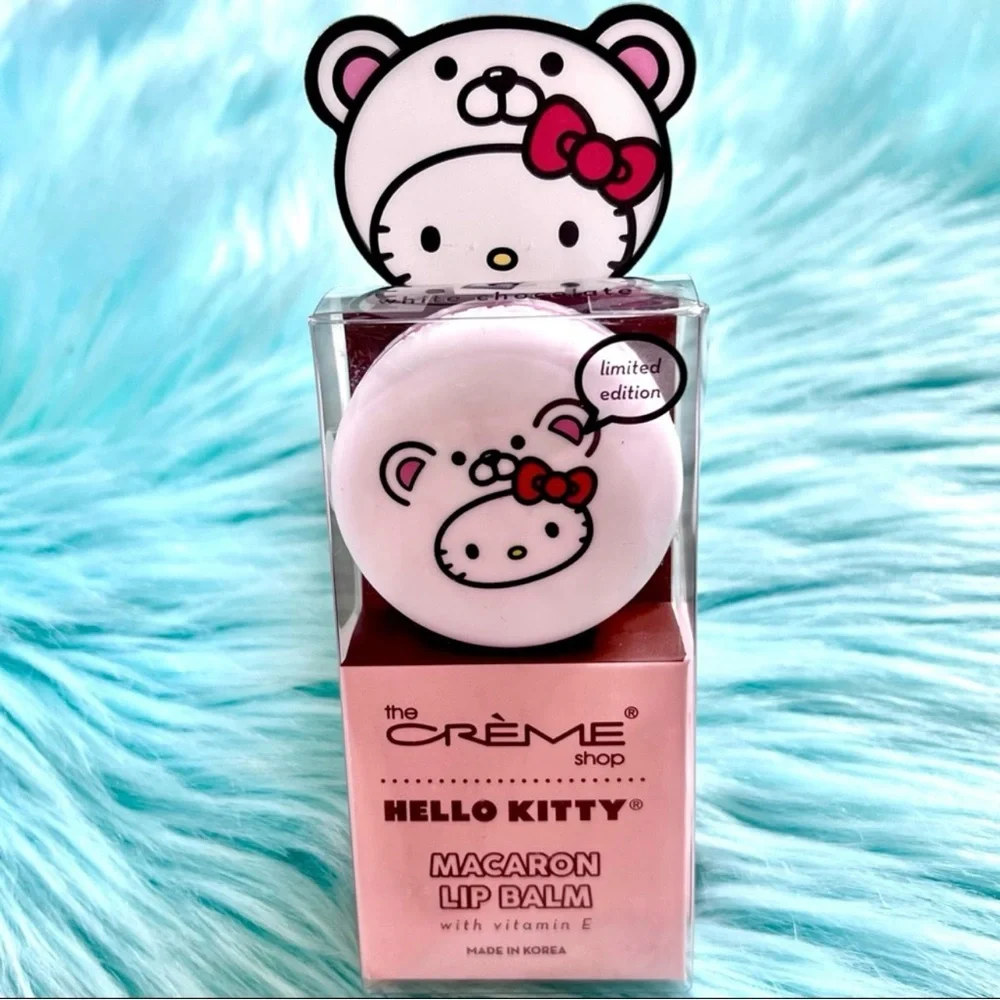 Crème Shop X Sanrio White Chocolate Limited Edition Hello Kitty Macaron Lip Balm - Picture 2 of 7